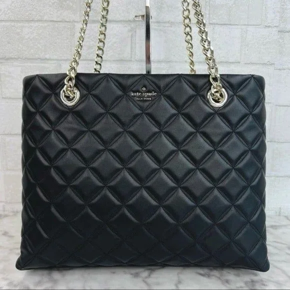 Kate Spade Natalia Quilted Smooth Leather Tote Shoulder Bag - Picture 2 of 12
